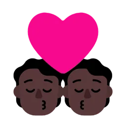 Kiss: Dark Skin Tone — Microsoft