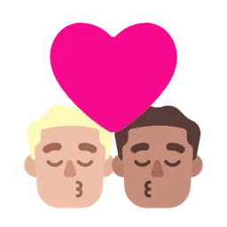 Kiss: Man, Man, Medium-Light Skin Tone, Medium Skin Tone — Microsoft