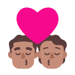 Kiss: Man, Person, Medium Skin Tone — Microsoft