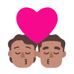 Kiss: Person, Man, Medium Skin Tone — Microsoft