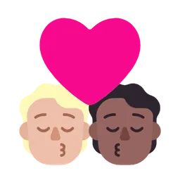 키스: 사람, 사람, 중간 밝은 피부 톤, 중간 어두운 피부 톤 — Microsoft