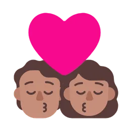 Kiss: Person, Woman, Medium Skin Tone — Microsoft