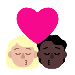 Kiss: Woman, Person, Medium-Light Skin Tone, Dark Skin Tone — Microsoft