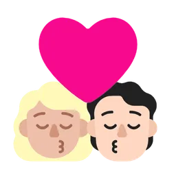 Kiss: Woman, Person, Medium-Light Skin Tone, Light Skin Tone — Microsoft