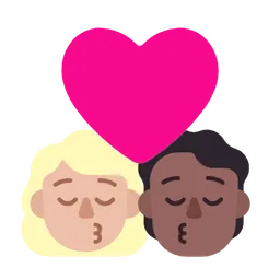 Kiss: Woman, Person, Medium-Light Skin Tone, Medium-Dark Skin Tone — Microsoft