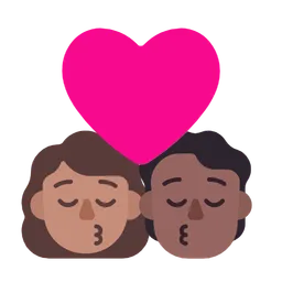 Kiss: Woman, Person, Medium Skin Tone, Medium-Dark Skin Tone — Microsoft