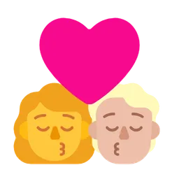 Kiss: Woman, Person, No Skin Tone, Medium-Light Skin Tone — Microsoft