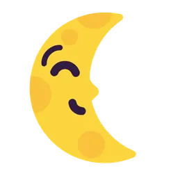 Last Quarter Moon with Face — Microsoft