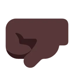 Left-Facing Fist: Dark Skin Tone — Microsoft
