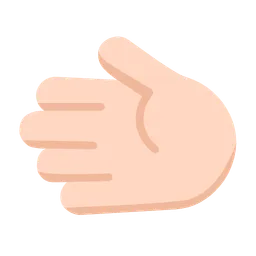 Leftwards Hand: Light Skin Tone — Microsoft