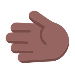 Leftwards Hand: Medium-Dark Skin Tone — Microsoft