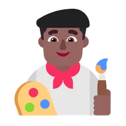 Man Artist: Medium-Dark Skin Tone — Microsoft