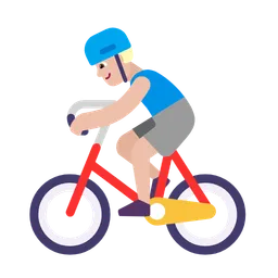 Man Biking: Medium-Light Skin Tone — Microsoft