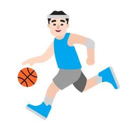 Man Bouncing Ball: Light Skin Tone — Microsoft