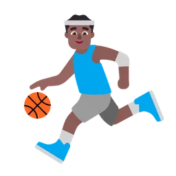 Man Bouncing Ball: Medium-Dark Skin Tone — Microsoft