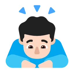 Man Bowing: Light Skin Tone — Microsoft