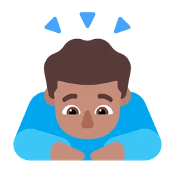 Man Bowing: Medium Skin Tone — Microsoft
