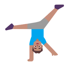 Man Cartwheeling: Medium Skin Tone — Microsoft