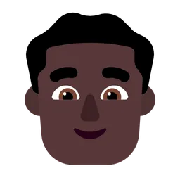 Man: Dark Skin Tone — Microsoft