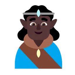 Man Elf: Dark Skin Tone — Microsoft