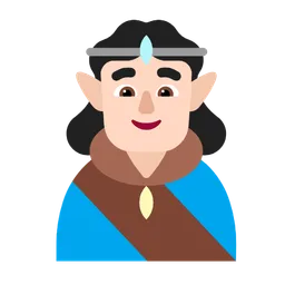 Man Elf: Light Skin Tone — Microsoft
