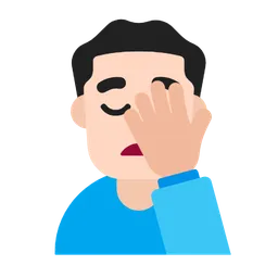 남자 얼굴 손바닥: 밝은 피부 톤 — Microsoft