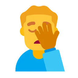 Man Facepalming — Microsoft