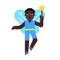 Man Fairy: Dark Skin Tone — Microsoft