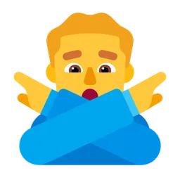 Man Gesturing No — Microsoft