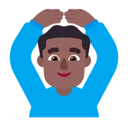 Man Gesturing OK: Medium-Dark Skin Tone — Microsoft