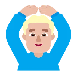 Man Gesturing OK: Medium-Light Skin Tone — Microsoft