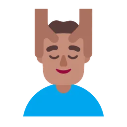 Man Getting Massage: Medium Skin Tone — Microsoft
