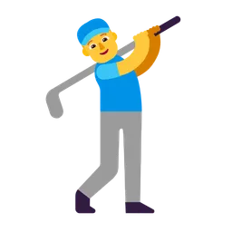 Man Golfing — Microsoft