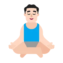 Man in Lotus Position: Light Skin Tone — Microsoft