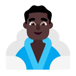 Man in Steamy Room: Dark Skin Tone — Microsoft
