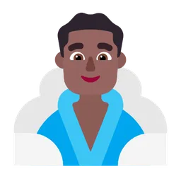 Man in Steamy Room: Medium-Dark Skin Tone — Microsoft