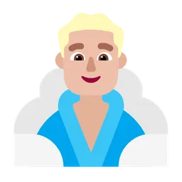 Man in Steamy Room: Medium-Light Skin Tone — Microsoft