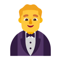턱시도를 입은 남자 — Microsoft