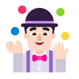 Man Juggling: Light Skin Tone — Microsoft