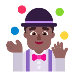 Man Juggling: Medium-Dark Skin Tone — Microsoft