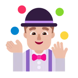 Man Juggling: Medium-Light Skin Tone — Microsoft