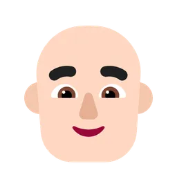 남자: 밝은 피부 톤, 대머리 — Microsoft