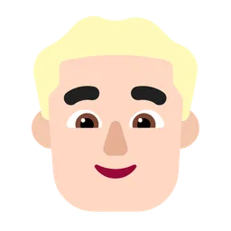 Man: Light Skin Tone, Blond Hair — Microsoft