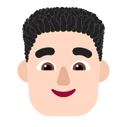 Man: Light Skin Tone, Curly Hair — Microsoft