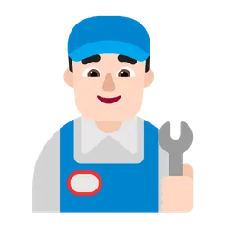 남자 정비공: 밝은 피부 톤 — Microsoft