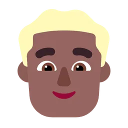 Man: Medium-Dark Skin Tone, Blond Hair — Microsoft