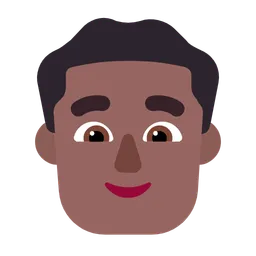 Man: Medium-Dark Skin Tone — Microsoft