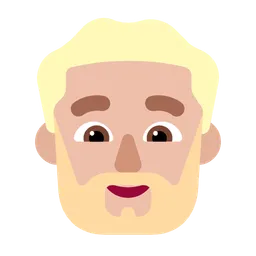 Man: Medium-Light Skin Tone, Beard — Microsoft