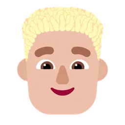 Man: Medium-Light Skin Tone, Curly Hair — Microsoft