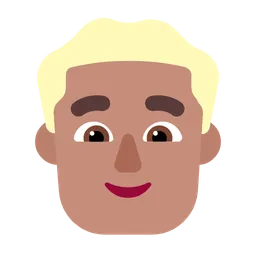 Man: Medium Skin Tone, Blond Hair — Microsoft